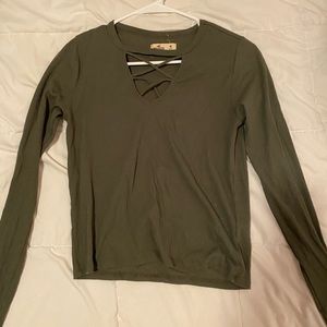 Green Hollister long sleeve